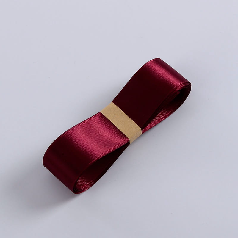 Ruban floral – Rouge bordeaux – Rouleau 2,5 cm x 32 m
