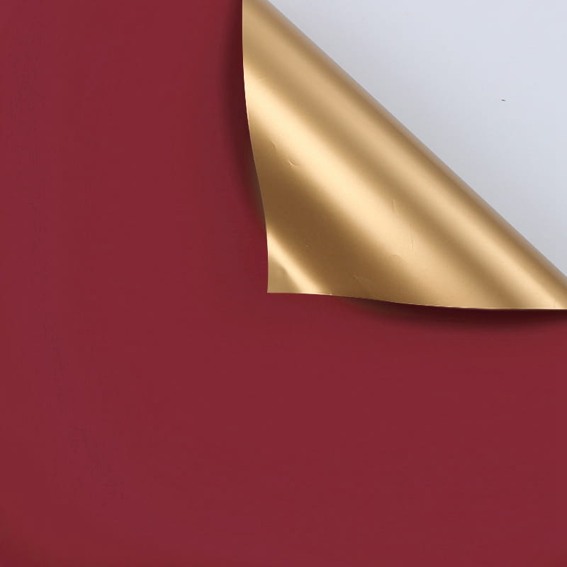 Film floral "Gloss" – Vin rouge – Feuilles 58x58 cm – 20 pièces