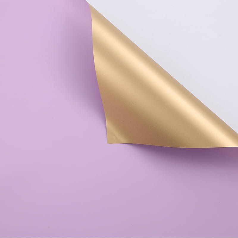 Film floral "Gloss" – Lavande – Feuilles 58x58 cm – 20 pièces