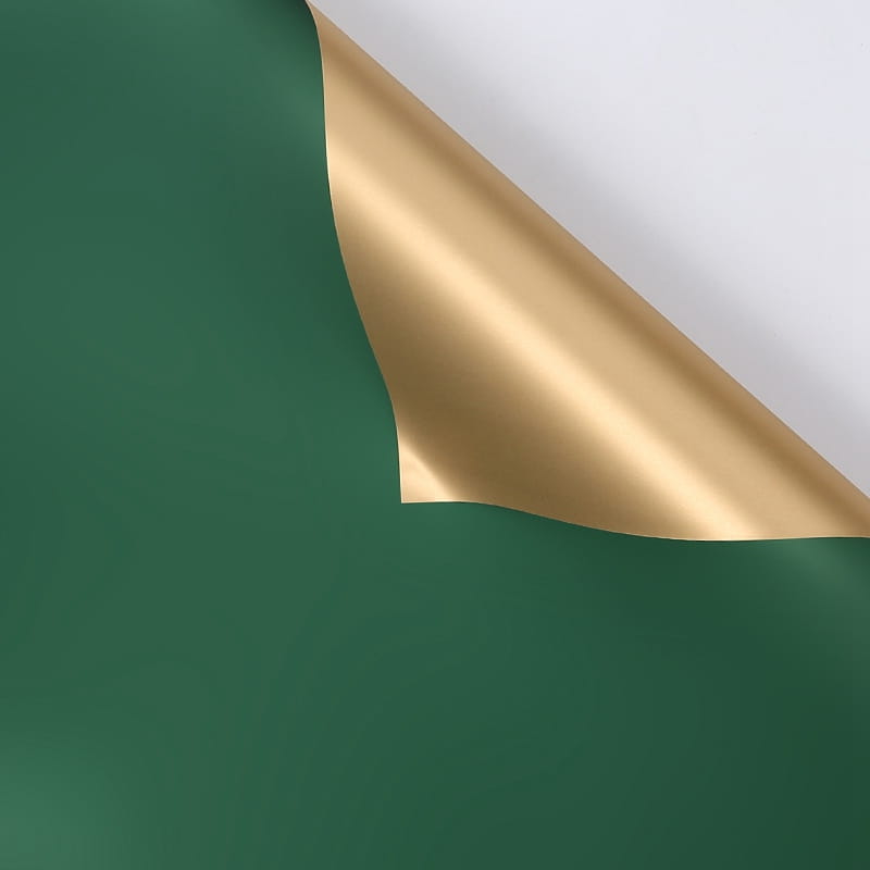 Film floral "Gloss" – Vert – Feuilles 58x58 cm – 20 pièces