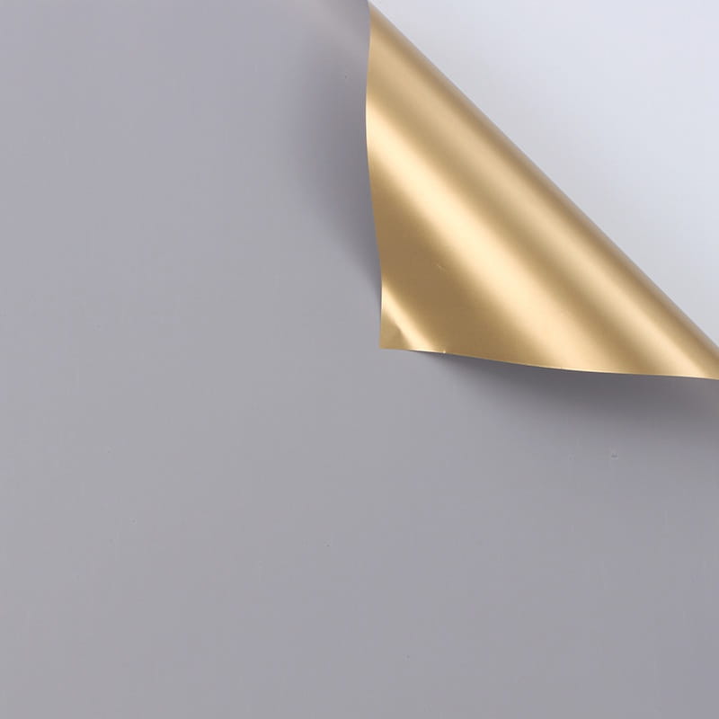 Film floral "Gloss" – Gris – Feuilles 58x58 cm – 20 pièces