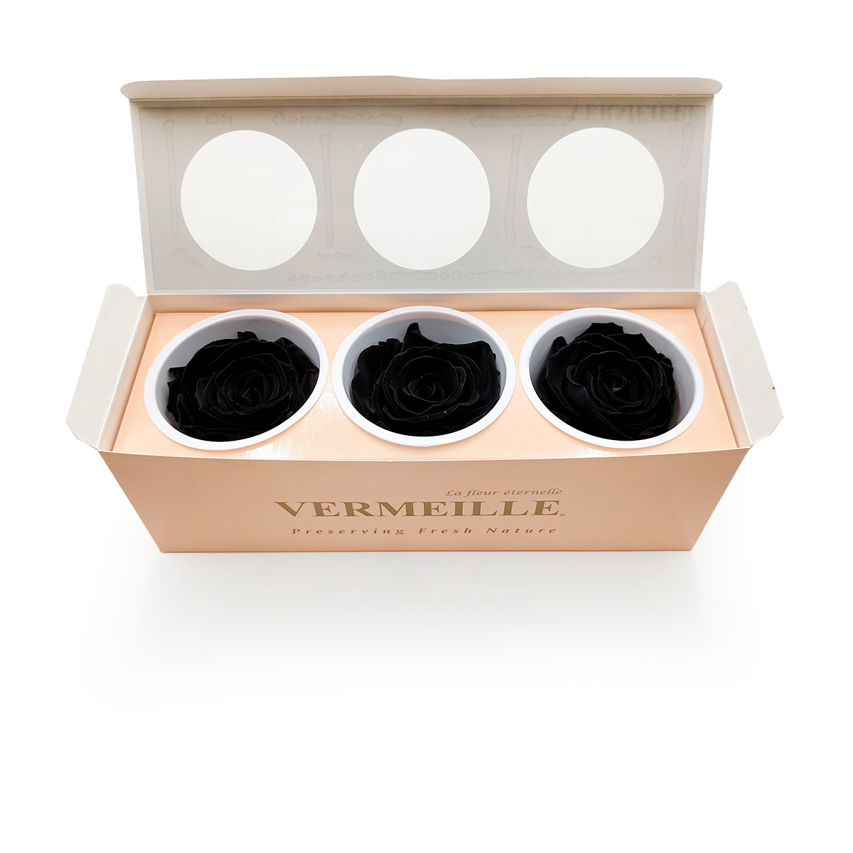 Rose Stabilisée – Noir Carbone – XL – 3 pièces