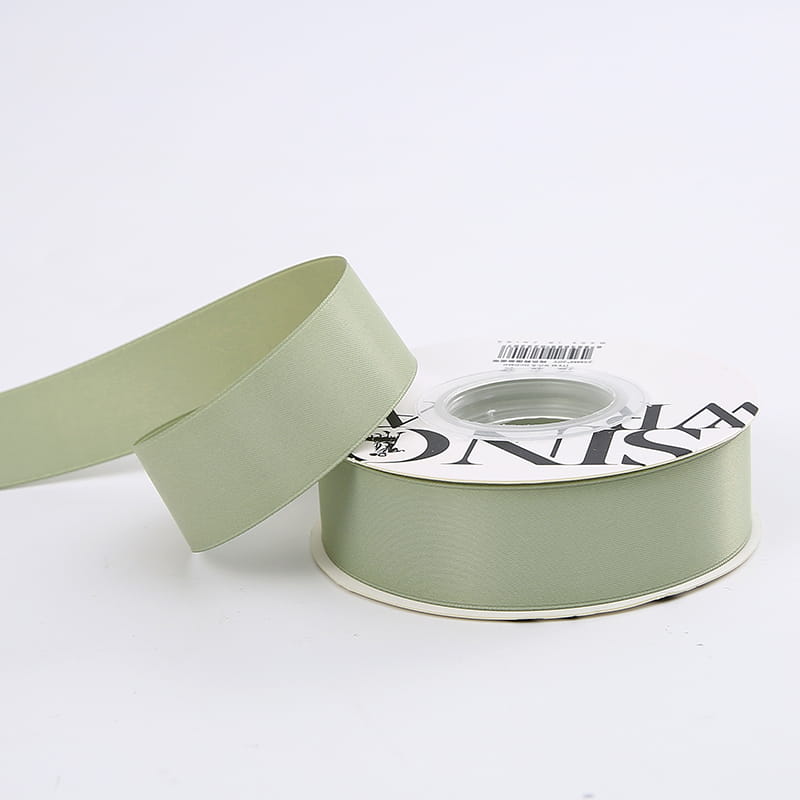 Ruban floral Satiné – Vert – Rouleau 2,5cmx18m