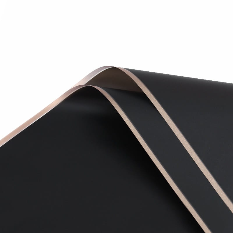 Film floral "Frame" – Noir – Feuilles 58x58 cm – 20 pièces