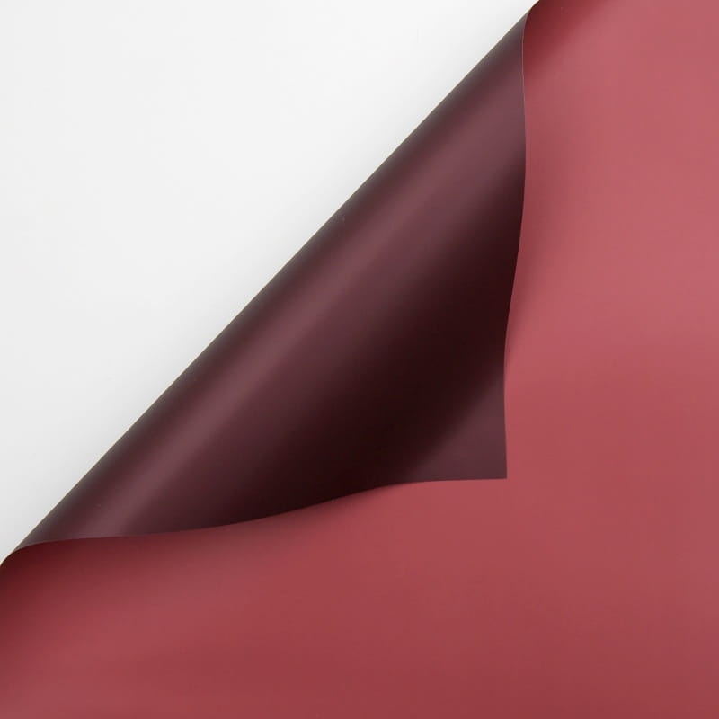 Film floral – Rouge vin + Rouge – Feuilles 58x58 cm – 20 pièces