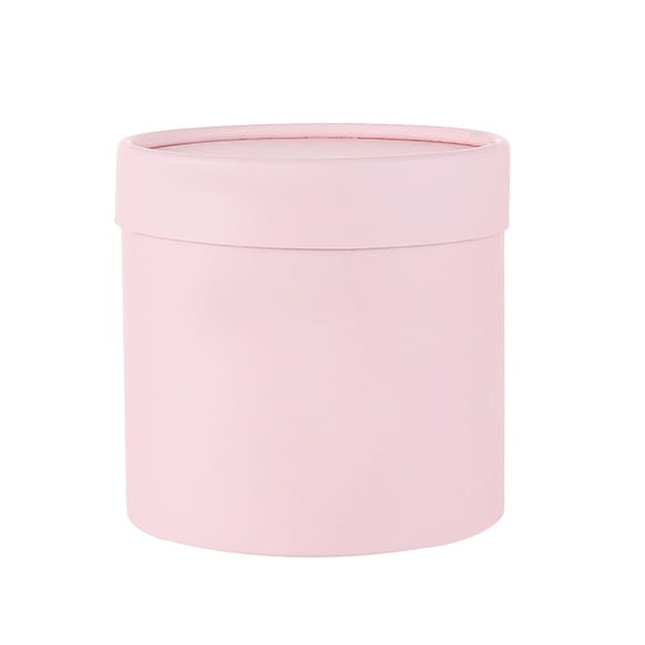 Boîte à fleurs ronde – 12,5 × 12,5 cm – Rose